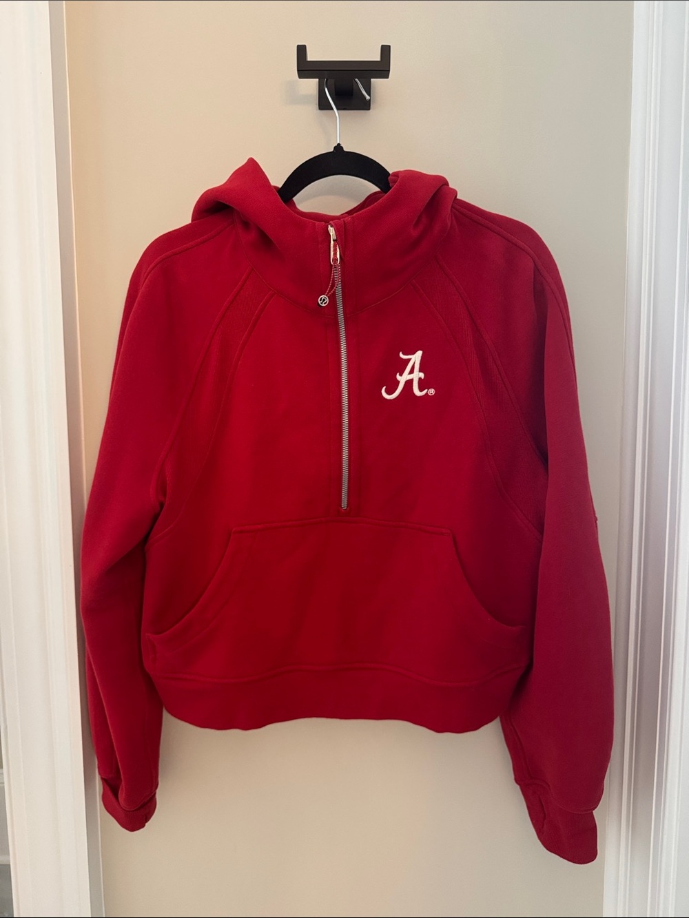 University of Alabama Script 'A' Red Lululemon scuba 3/4 hoodie